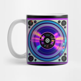 DJ Turntable Purple Holographic Mug